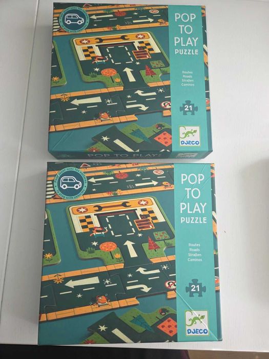 Пазл-дорога Djeco Pop to Play Puzzle: Roads (21 елемент)