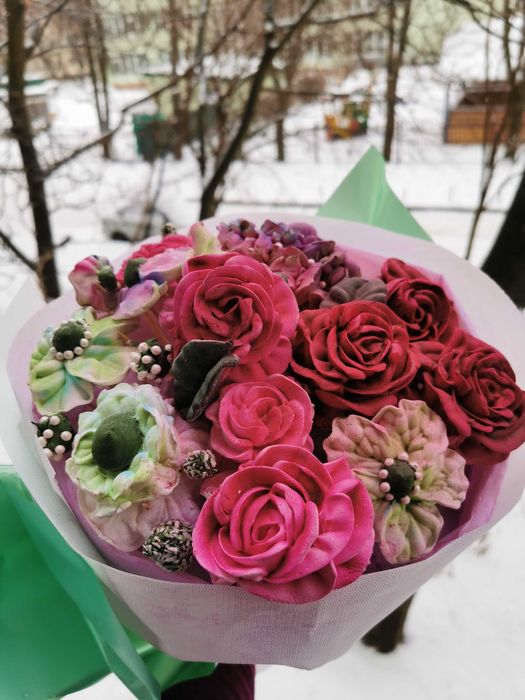 Зефірний букет  – солодкі квіти, WOW-подарунок для коханих