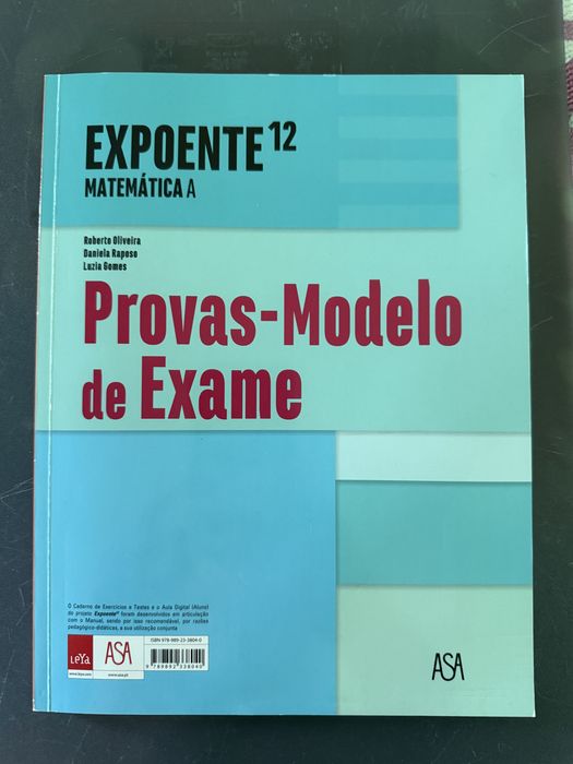 Expoente – Caderno de Exercícios e Testes (Matemática A – 12.º ano)