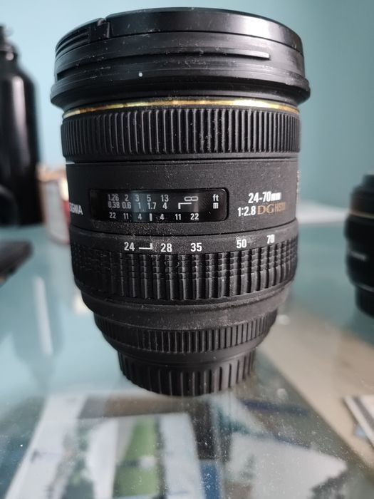 Dwa obiektywy Canon EF 50 F1.4, Sigma 24-70 F2.8