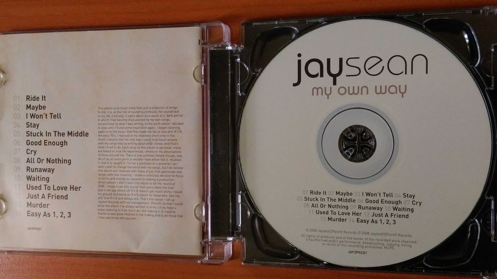 Фирменный CD Jay Sean "My Own Way"-2008 (Super jewel box), Made in the U.K.