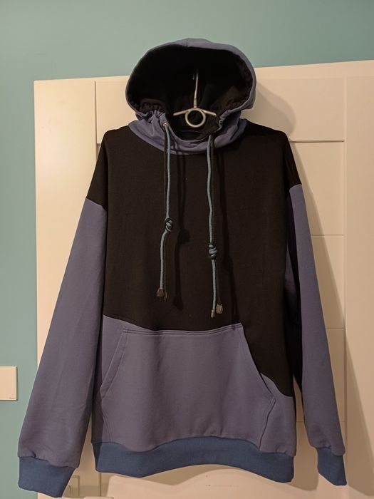 Nowa bluza kangurka "Kontrast" oversize unisex od S do XL z kaszmirem