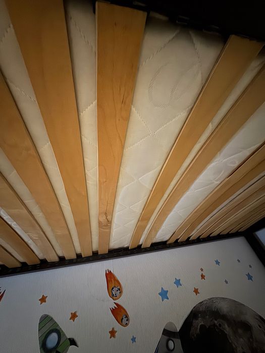 Двоярусне ліжко, темне дерево, 90/200 см