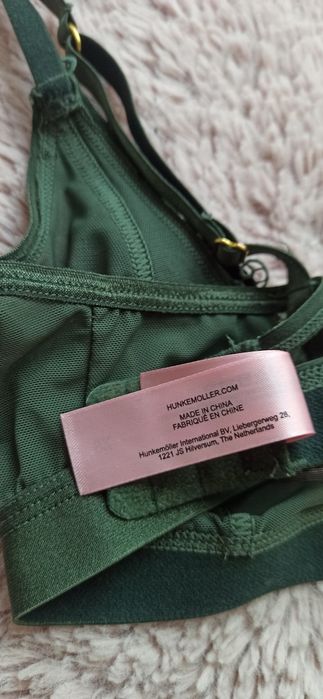 hunkemöller XS miękki koronka stanik biustonosz zielony
