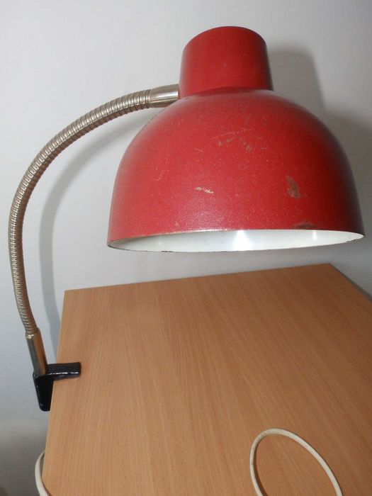 Dwie stare lampy biurkowe warsztatowe PRL