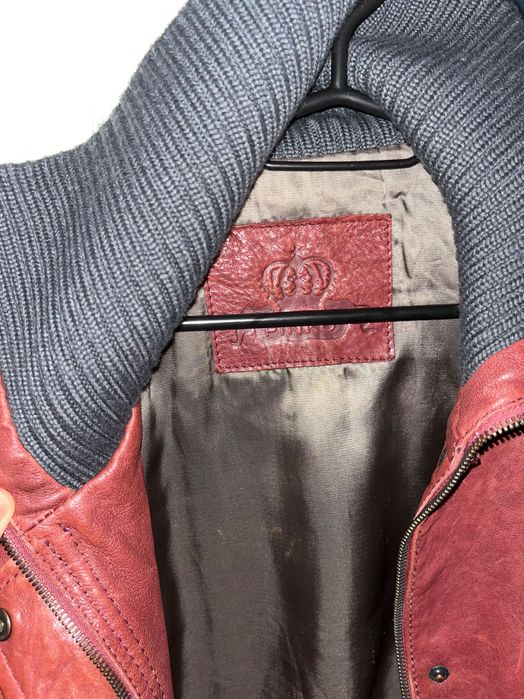 Leather jacket, оригинальный бомбер из натуральной кожи