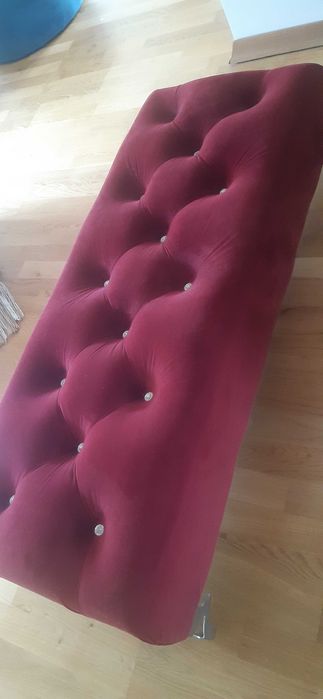 Ławka siedzisko pufa bordowe