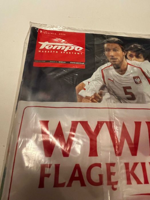 Magazyn sportowy Tempo - czerwiec 2006, z flagą, nowy w folii, unikat
