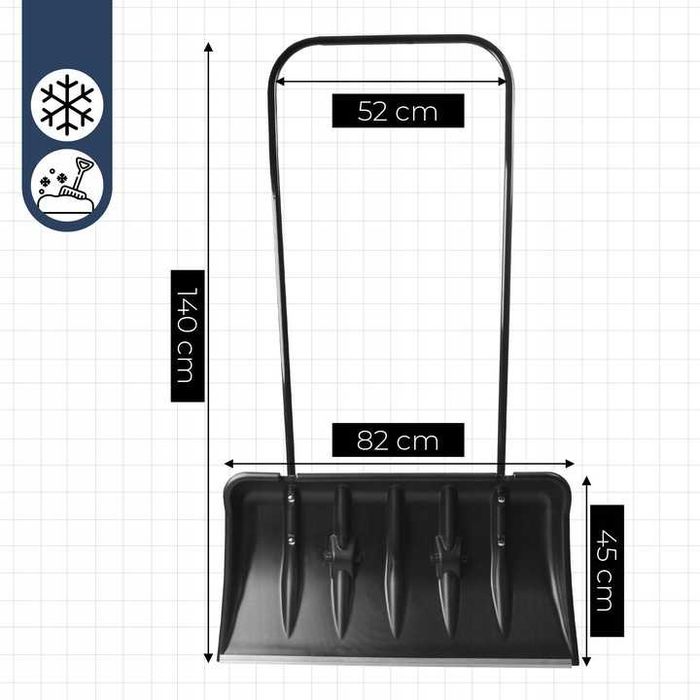 *NOWY* Zgarniacz Śniegu na Kółkach Duża Łyżka 82 cm okazja mocny