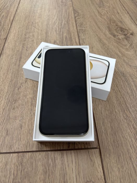 iPhone 15 żółty 256GB • idealny stan • 90% bateria • szkło od nowości