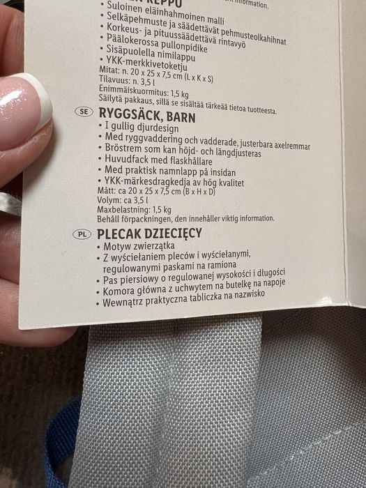 Plecak dziecięcy Lupilu