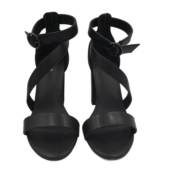 Buty damskie czarne sandały na słupku Even&Odd rozmiar 41