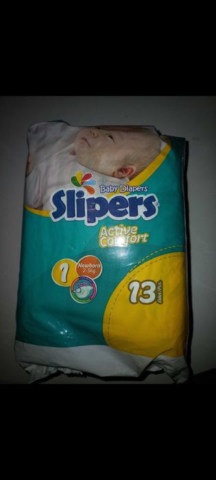 Продам подгузники slipers упаковка 16 шт. Размер 1