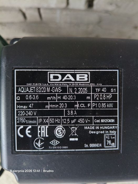 Pompa Hydroforowa-DAB