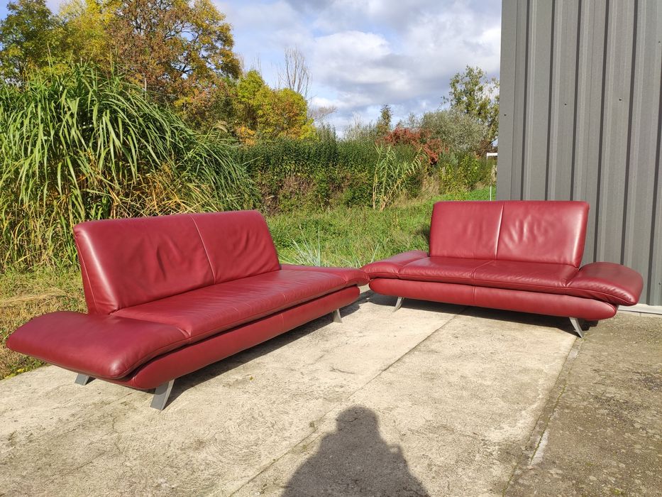 Sofa skórzana 3-osobowa+2-osobowa- skóra naturalna! KOINOR! Nowoczesny