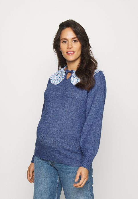Sweter ciążowy z kołnierzykiem Mamalicious M