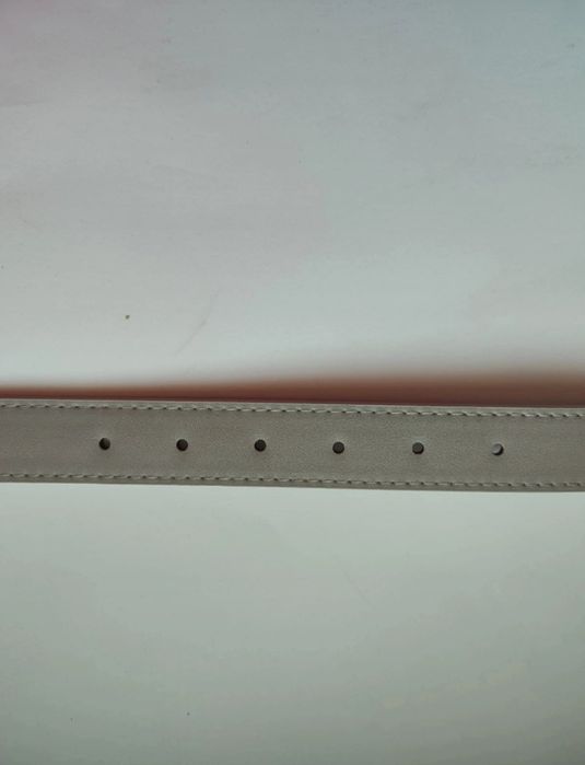 Pasek szary ze srebrną klamrą Nowy 115 cm x 2, 8 cm 
Wymiary :115 cm x