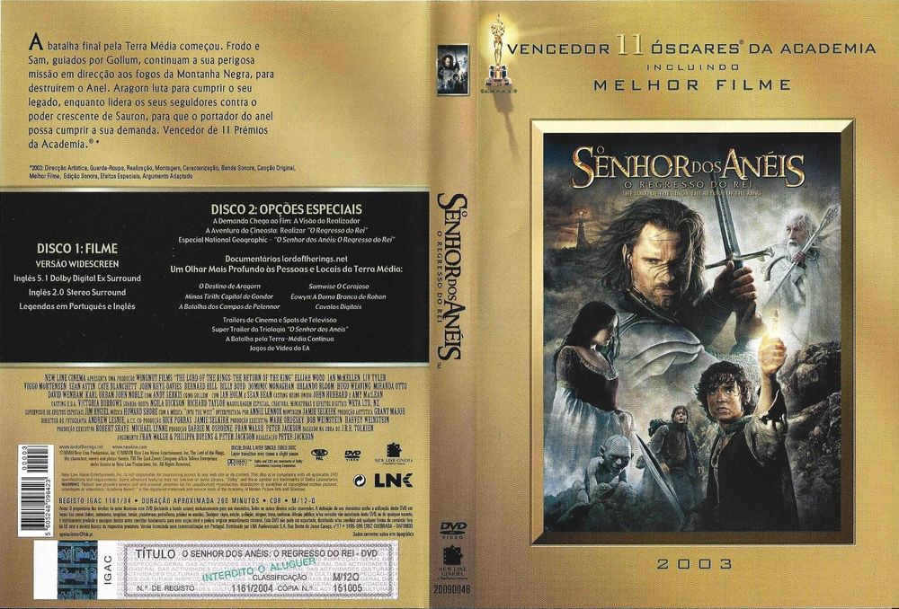 O Senhor dos Anéis - - - - - Os Filmes da Trilogia - - - - - 6 X DVD