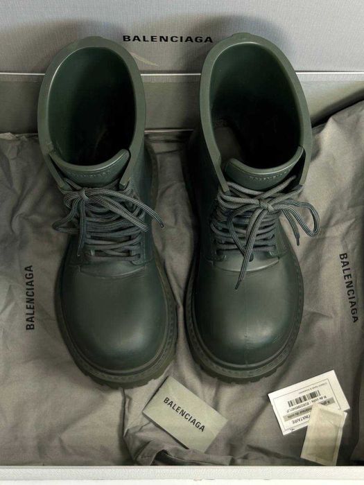BALENCIAGA Steroid Boot Strike ботинки боты чоботи green зелені 42
