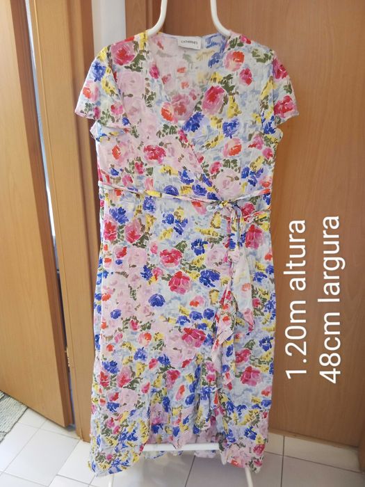 Vestido estampado verão tamanho L