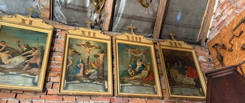 14 obrazów na płótnie - Droga Krzyżowa XVIII / XIX Wiek Antyk Francja