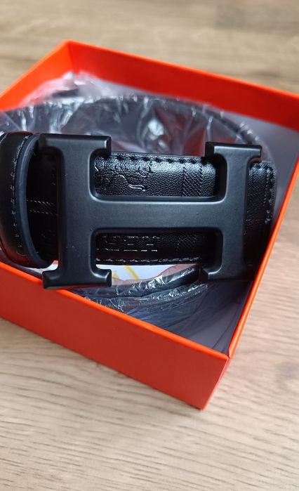 Nowy pasek Hermes czarny męski