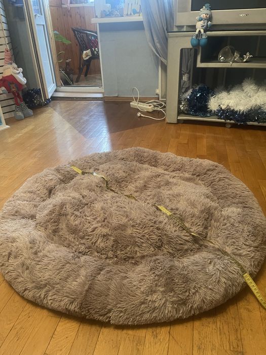 Лежанка Ворс сіра 110 см для великої собаки