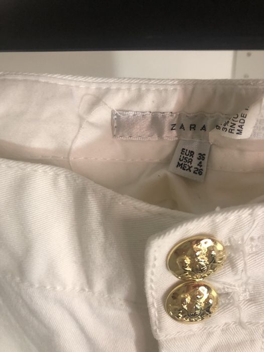 Zara białe dżinsy S