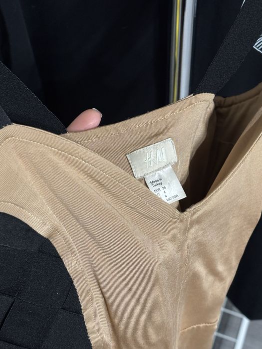 КОМПЛЕКТ Платье H&M Атласное с завязками Ted Baker S По фигуре Чёрное