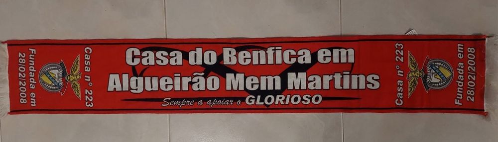 cachecol de futebol cada do Benfica Mem Martins
