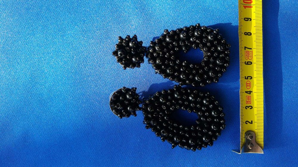 Сережки украшение бижутерия черные