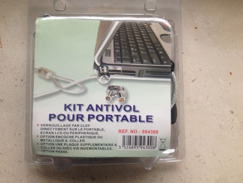 Cadeado + Cabo de Segurança Look para computador portátil