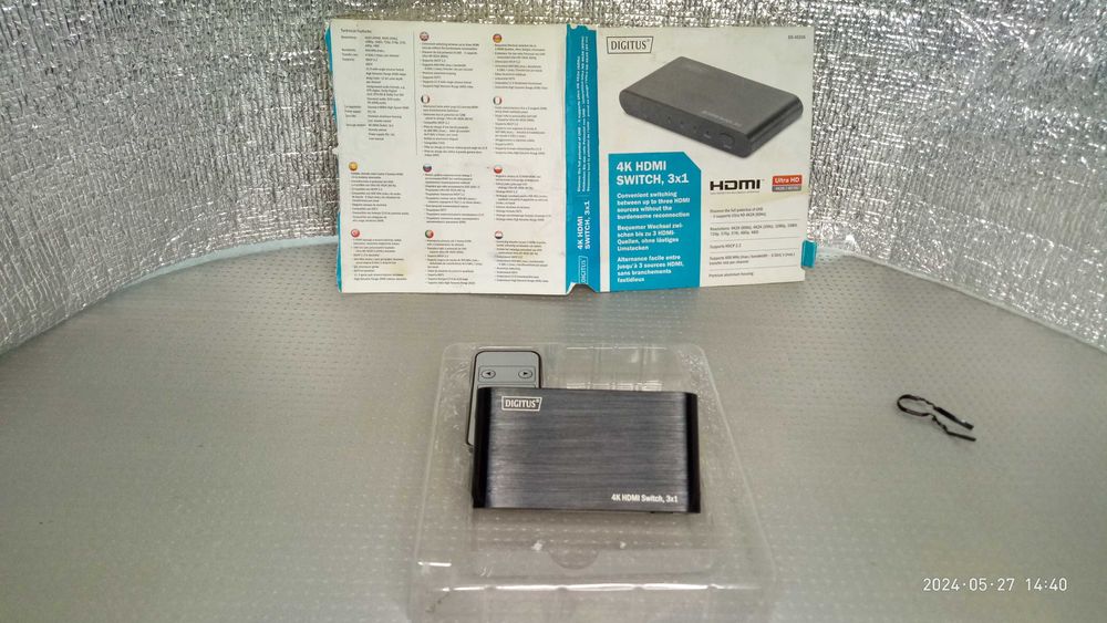 HDMI Переключатель / Коммутатор / Switch 3-в-1 / 4K (60 Гц) (DS-45316)