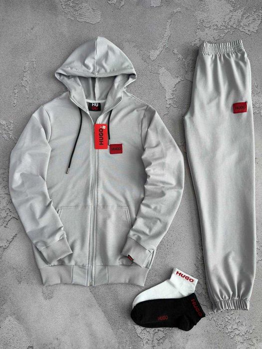 Спортивний чоловічий костюм (зіп худі-штани- шкарпетки)