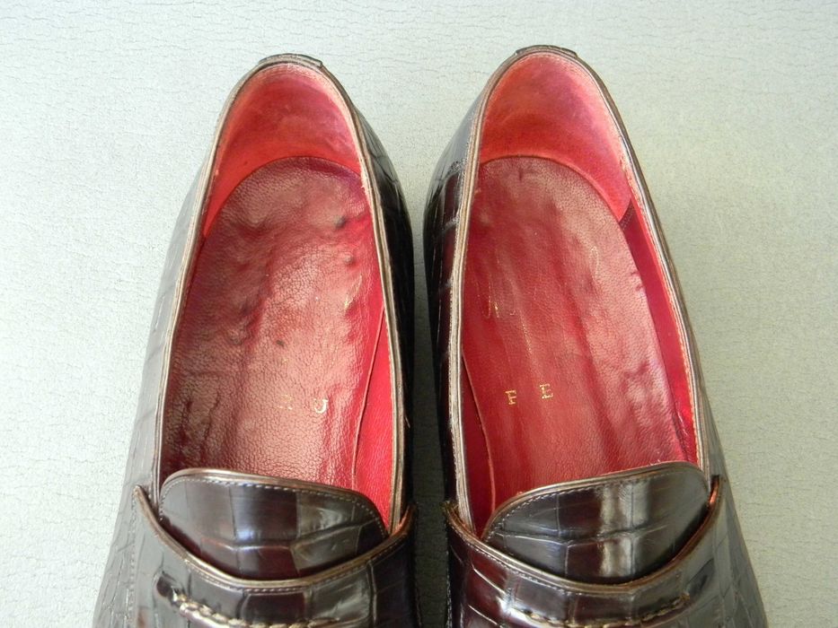 Шикарні туфлі, лофери із крокодила Feru, Італія як  Kiton чи Brioni