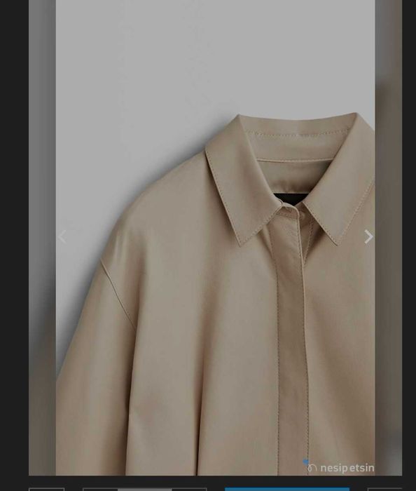 Шкіряна сорочка Massimo Dutti