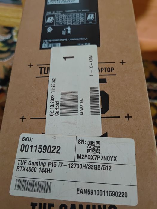 Asus TUF Gaming F15 Intel i7-12700H/RTX4060/RAM32Gb