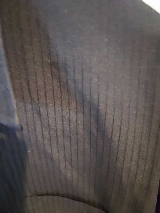 Czarna koszula męska r.45 w prążki długi rękaw