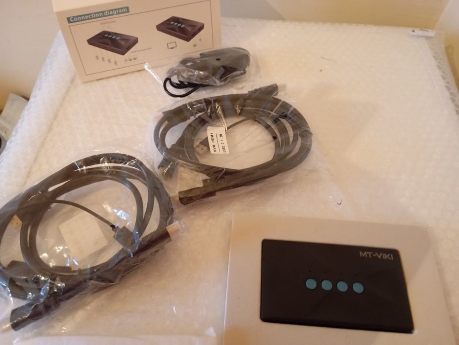 Przełącznik KVM 4-portowy MT-VIKI HDMI/USB - Idealny do pracy!