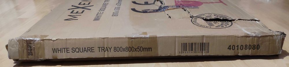 NOWY Mexen Flat brodzik akrylowy slim 80cmx80cmx5cm + syfon chrom