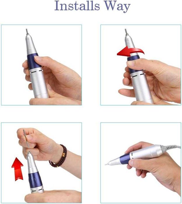 Broca de unhas micromotor 30.000 rpm (dourado) - novo