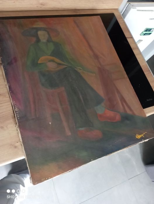 Stary obraz ręcznie malowany na płótnie