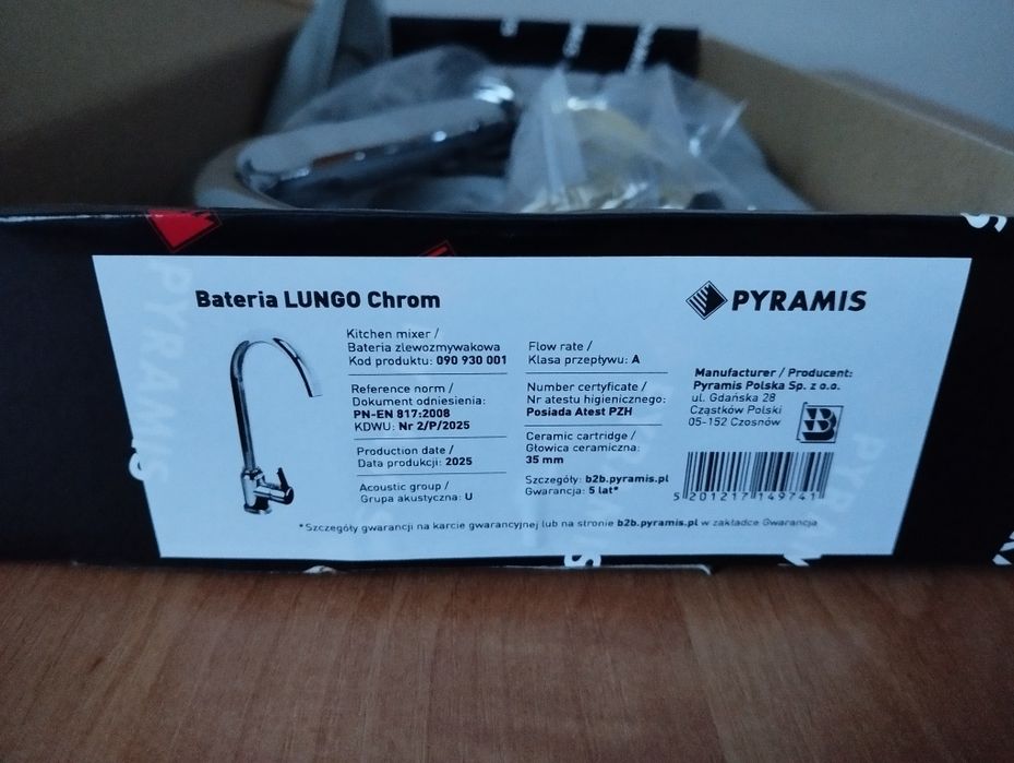 Bateria kuchenna LUNGO Chrom - Pyramis - NOWA