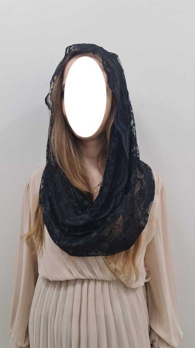 Czarna Mantylka Komin -Tradycja Katolicka