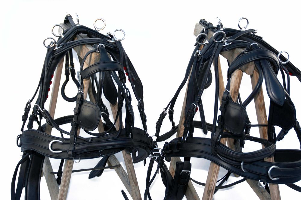 Uprząż na parę kucy shetty profilowane piersi