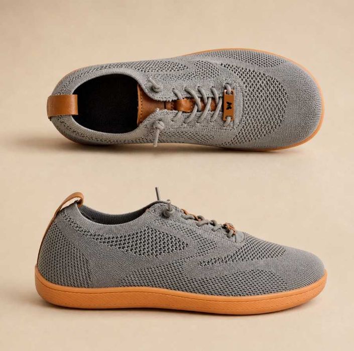 Buty barefoot szare – Butfly | przewiewne, minimalistyczne (36,37,38,39,40,41,42,43,44)