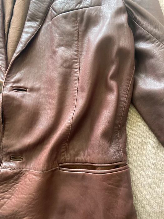 Blazer de Pele Armani Collezioni L Vintage