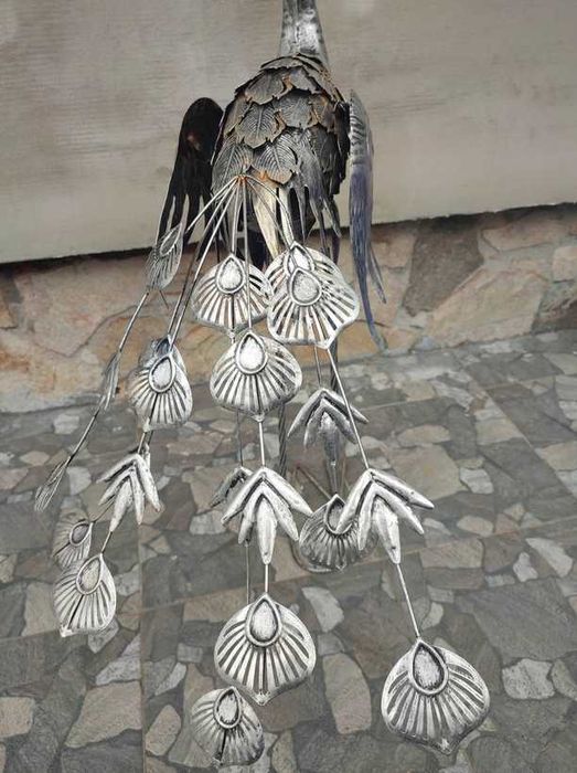 Metalowy paw,ozdoba do ogrodu,na balkon,vintage