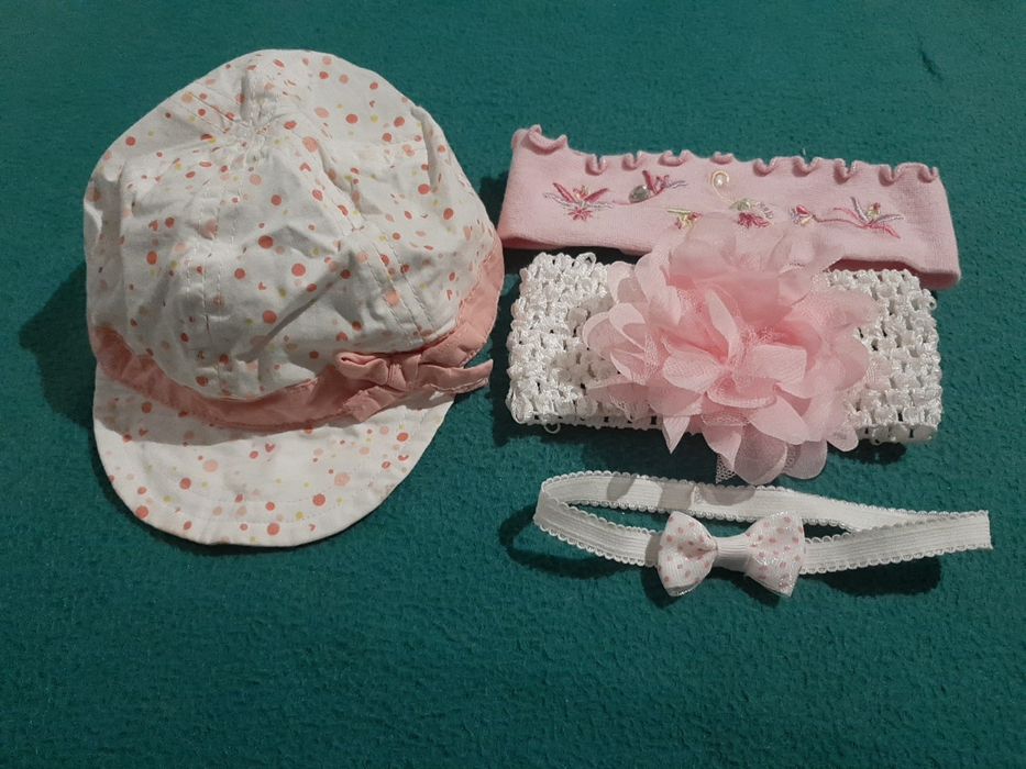 Nowa czapka opaski ozdobne kokardka kwiatek