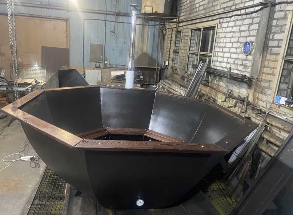 Карпатський Банний Чан на дровах из метала/нерж и ольхи на 4-6 чел